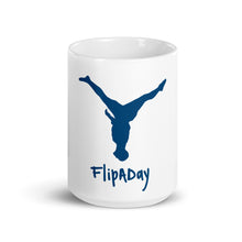 Load image into Gallery viewer, White glossy mug - Blue Split Leg Logo