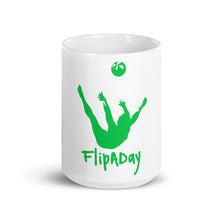 Load image into Gallery viewer, White glossy mug - Green Trick Shot Logo