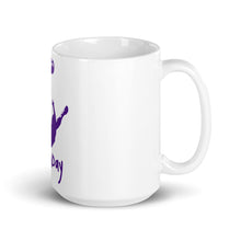 Load image into Gallery viewer, White glossy mug - Purple Trick Shot Logo