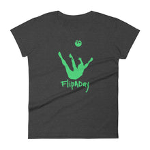 Load image into Gallery viewer, Women's Short Sleeve T-Shirt - Green Trick Shot Logo