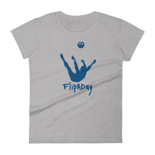 Load image into Gallery viewer, Women's Short Sleeve T-Shirt - Blue Trick Shot Logo