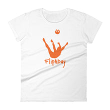 Load image into Gallery viewer, Women's Short Sleeve T-Shirt - Orange Trick Shot Logo