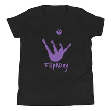 Load image into Gallery viewer, Youth Short Sleeve T-Shirt - Purple Trick Shot Logo