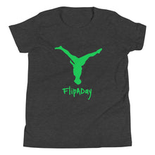 Load image into Gallery viewer, Youth Short Sleeve T-Shirt - Green Split Leg Logo