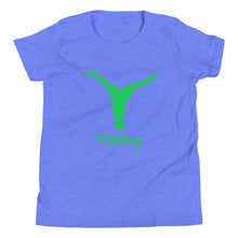 Load image into Gallery viewer, Youth Short Sleeve T-Shirt - Green Split Leg Logo