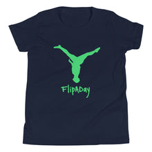 Load image into Gallery viewer, Youth Short Sleeve T-Shirt - Green Split Leg Logo