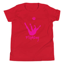 Load image into Gallery viewer, Youth Short Sleeve T-Shirt - Pink Trick Shot Logo