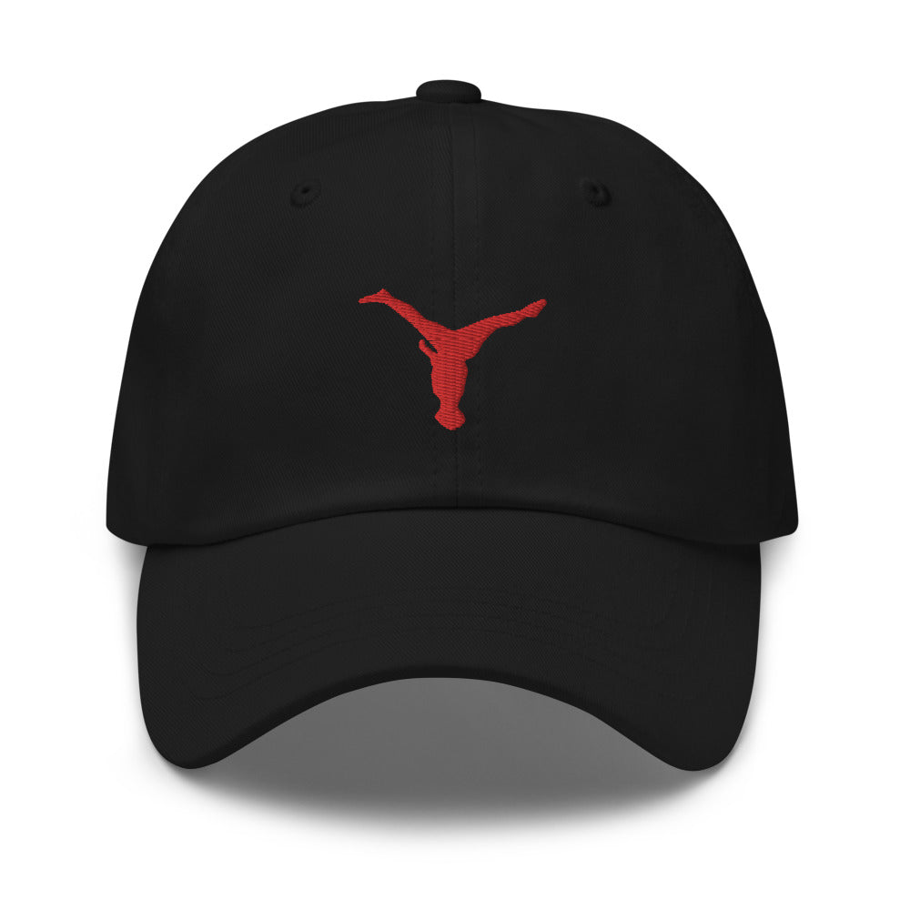 Dad Hat - Red Split Leg Logo