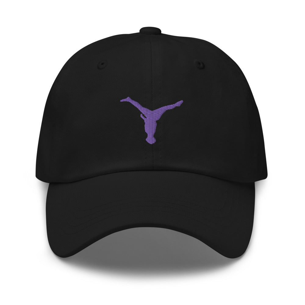 Dad Hat - Purple Split Leg Logo