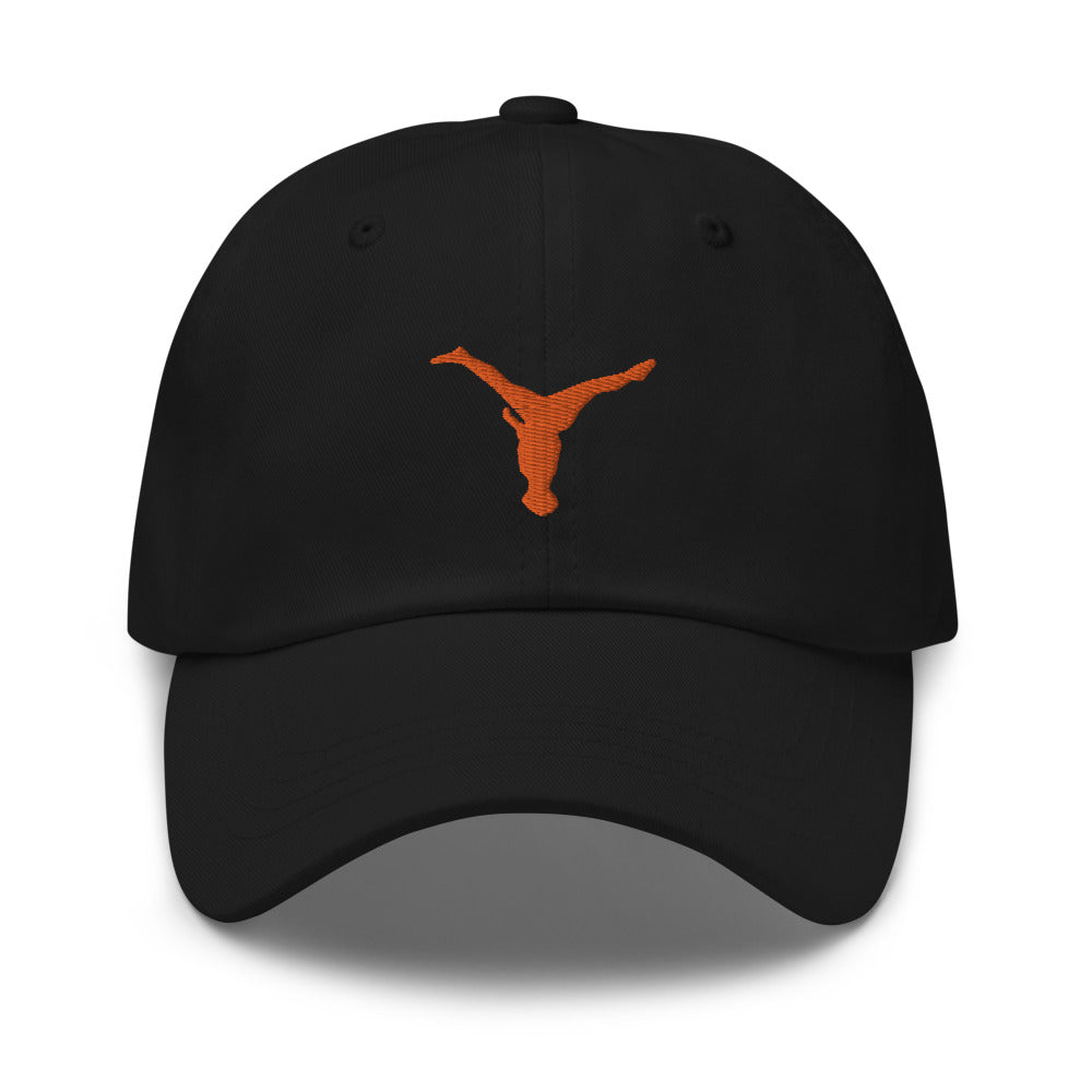 Dad Hat - Orange Split Leg Logo