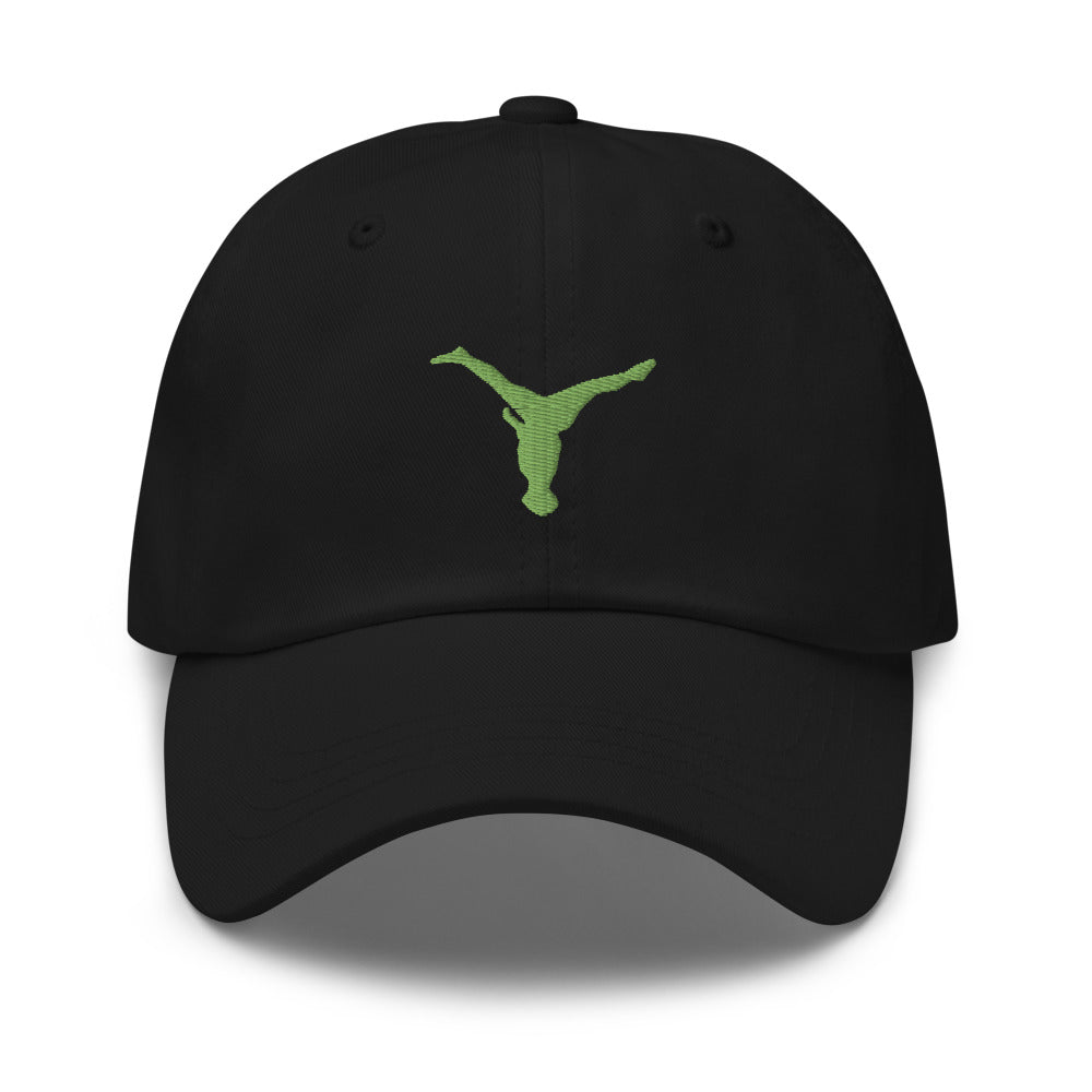 Dad Hat - Green Split Leg Logo