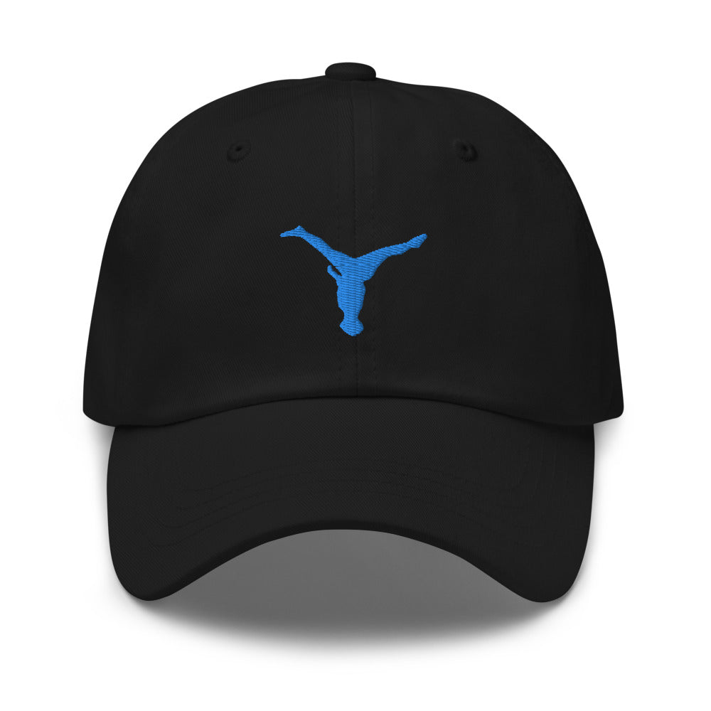 Dad Hat - Aqua Blue Split Leg Logo