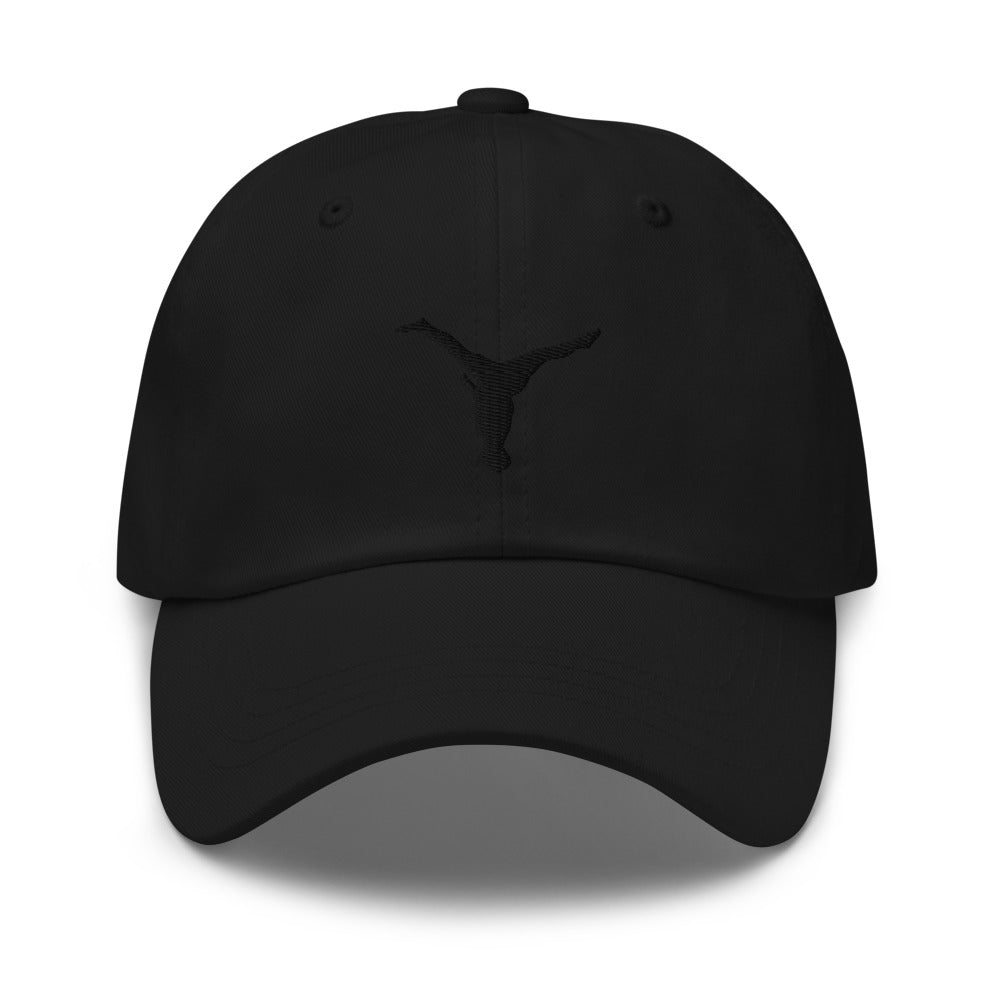 Dad Hat - Black Split Leg Logo