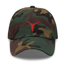 Load image into Gallery viewer, Dad Hat - Red Split Leg Logo
