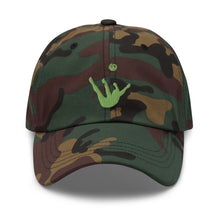 Load image into Gallery viewer, Dad Hat - Green Trick Shot Logo
