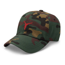 Load image into Gallery viewer, Dad Hat - Red Split Leg Logo
