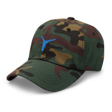 Load image into Gallery viewer, Dad Hat - Aqua Blue Split Leg Logo
