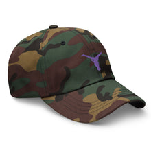 Load image into Gallery viewer, Dad Hat - Purple Split Leg Logo
