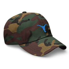 Load image into Gallery viewer, Dad Hat - Aqua Blue Split Leg Logo
