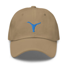 Load image into Gallery viewer, Dad Hat - Aqua Blue Split Leg Logo
