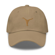 Load image into Gallery viewer, Dad Hat - Old Gold Split Leg Logo
