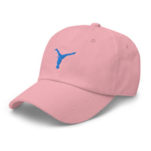 Load image into Gallery viewer, Dad Hat - Aqua Blue Split Leg Logo
