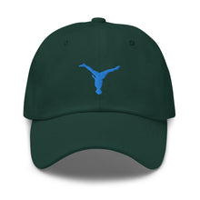 Load image into Gallery viewer, Dad Hat - Aqua Blue Split Leg Logo
