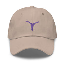 Load image into Gallery viewer, Dad Hat - Purple Split Leg Logo
