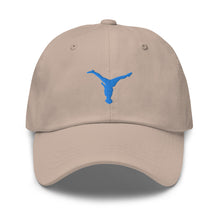 Load image into Gallery viewer, Dad Hat - Aqua Blue Split Leg Logo
