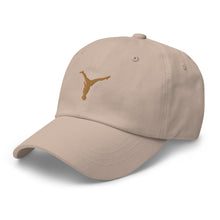 Load image into Gallery viewer, Dad Hat - Old Gold Split Leg Logo
