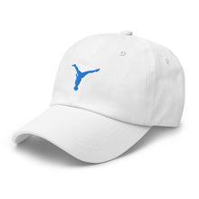 Load image into Gallery viewer, Dad Hat - Aqua Blue Split Leg Logo
