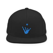 Load image into Gallery viewer, Snapback Hat - Aqua Blue Trick Shot Logo
