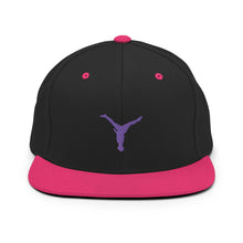 Load image into Gallery viewer, Snapback Hat - Purple Split Leg Logo
