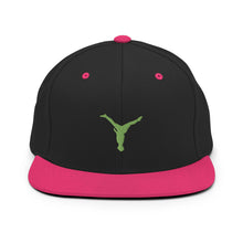 Load image into Gallery viewer, Snapback Hat - Green Split Leg Logo
