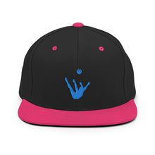 Load image into Gallery viewer, Snapback Hat - Aqua Blue Trick Shot Logo
