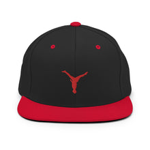 Load image into Gallery viewer, Snapback Hat - Red Split Leg Logo
