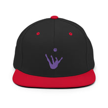 Load image into Gallery viewer, Snapback Hat - Purple Trick Shot Logo
