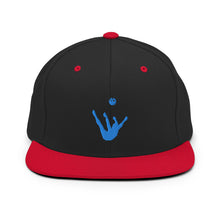Load image into Gallery viewer, Snapback Hat - Aqua Blue Trick Shot Logo
