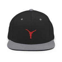 Load image into Gallery viewer, Snapback Hat - Red Split Leg Logo
