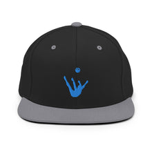Load image into Gallery viewer, Snapback Hat - Aqua Blue Trick Shot Logo
