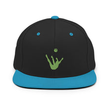 Load image into Gallery viewer, Snapback Hat - Green Trick Shot Logo
