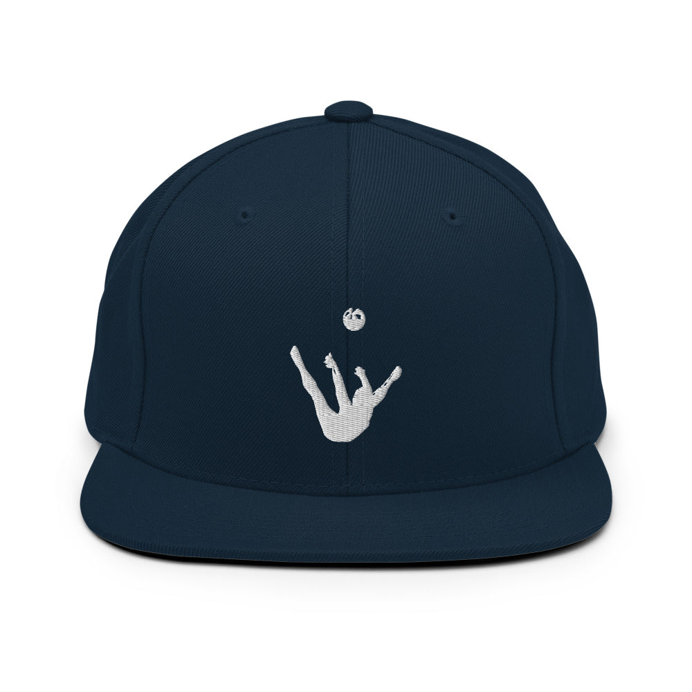 Snapback Hat - White Trick Shot Logo