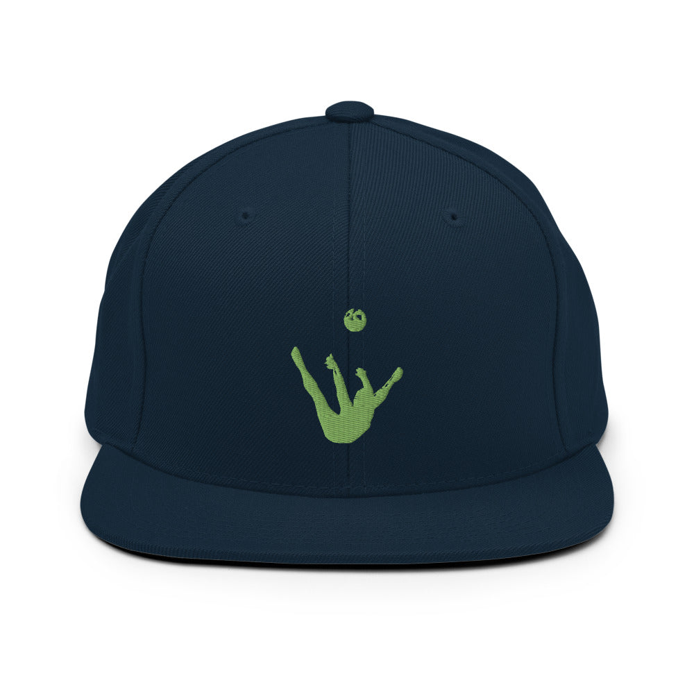 Snapback Hat - Green Trick Shot Logo