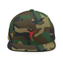 Load image into Gallery viewer, Snapback Hat - Red Split Leg Logo
