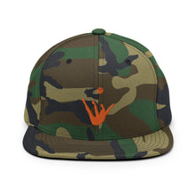 Load image into Gallery viewer, Snapback Hat - Orange Trick Shot Logo
