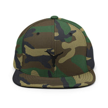 Load image into Gallery viewer, Snapback Hat - Black Split Leg Logo
