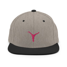 Load image into Gallery viewer, Snapback Hat - Pink Split Leg Logo
