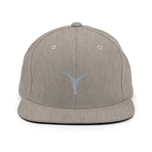 Load image into Gallery viewer, Snapback Hat - Grey Split Leg Logo
