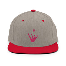 Load image into Gallery viewer, Snapback Hat - Pink Trick Shot Logo
