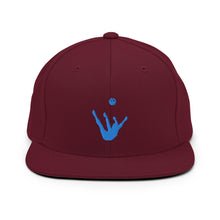 Load image into Gallery viewer, Snapback Hat - Aqua Blue Trick Shot Logo

